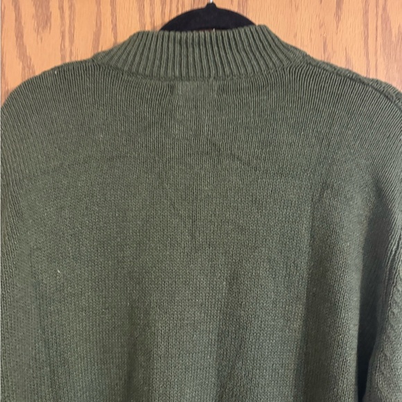 Men’s Coofandy Mock Neck Sweater Size XL ArmyGreen, Weave on frontwith button - Picture 11 of 13